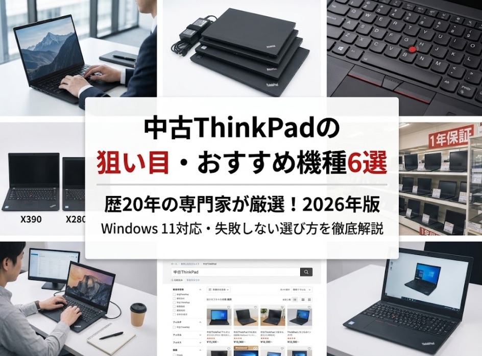 中古ThinkPadの狙い目・おすすめ機種6選【歴20年が厳選・2026年版】