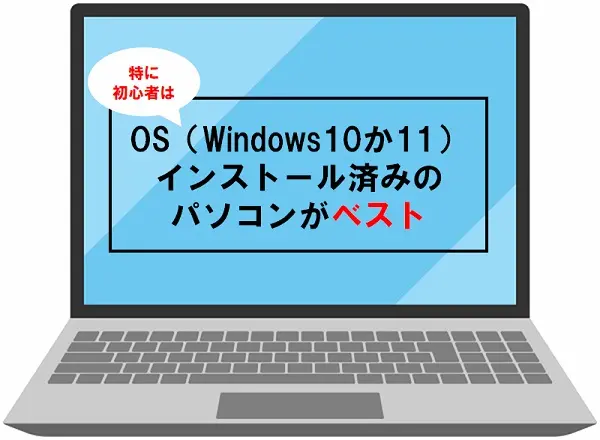 初心者はOSインストール済みのパソコンがベスト