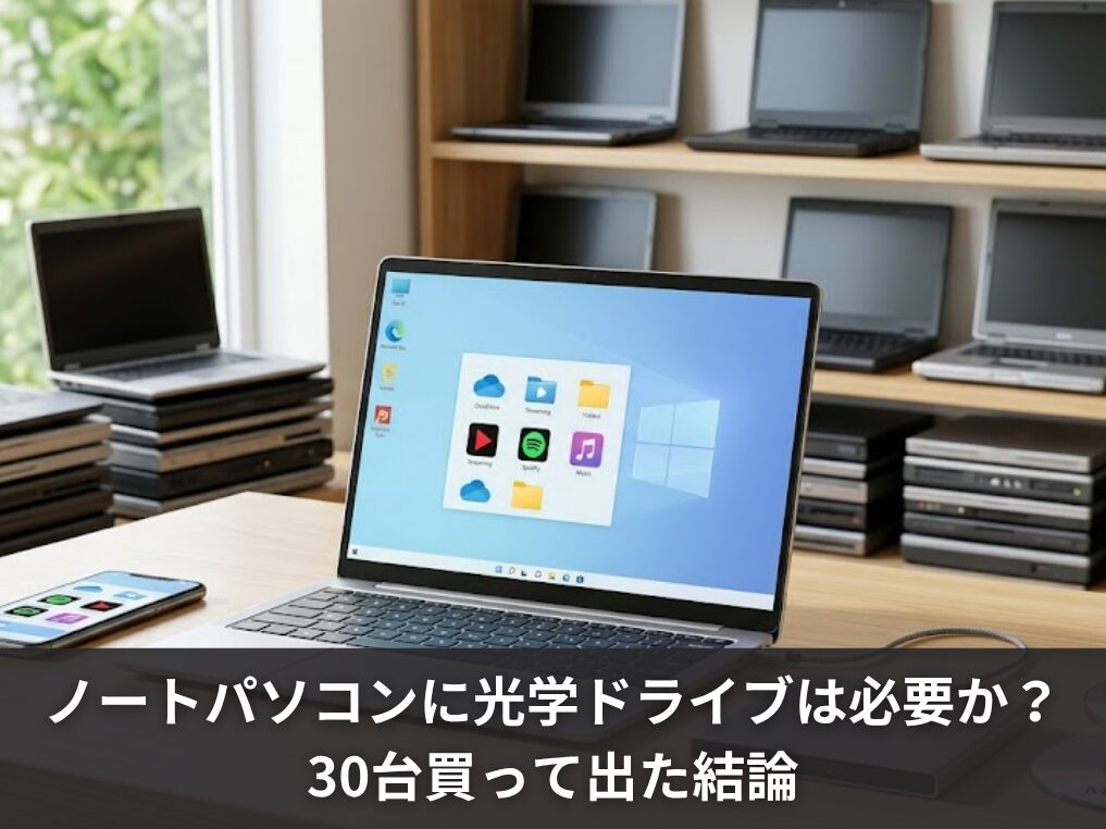 ノートパソコンに光学ドライブは必要か？30台買って出た結論