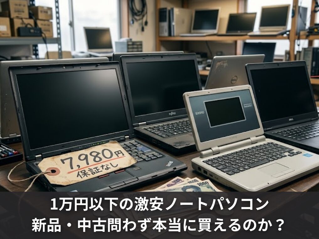 1万円以下の激安ノートパソコンは新品・中古で本当に買えるのか？