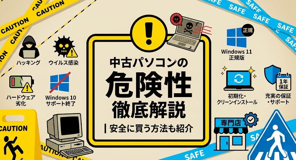 【実体験あり】中古パソコンの危険性と失敗しない買い方を全解説