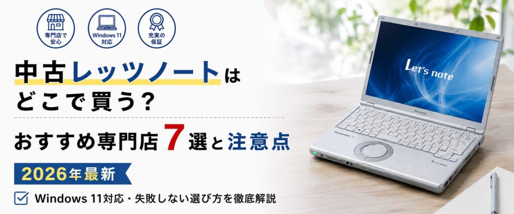 中古レッツノートはどこで買う？おすすめ専門店7選と注意点【2026年版】