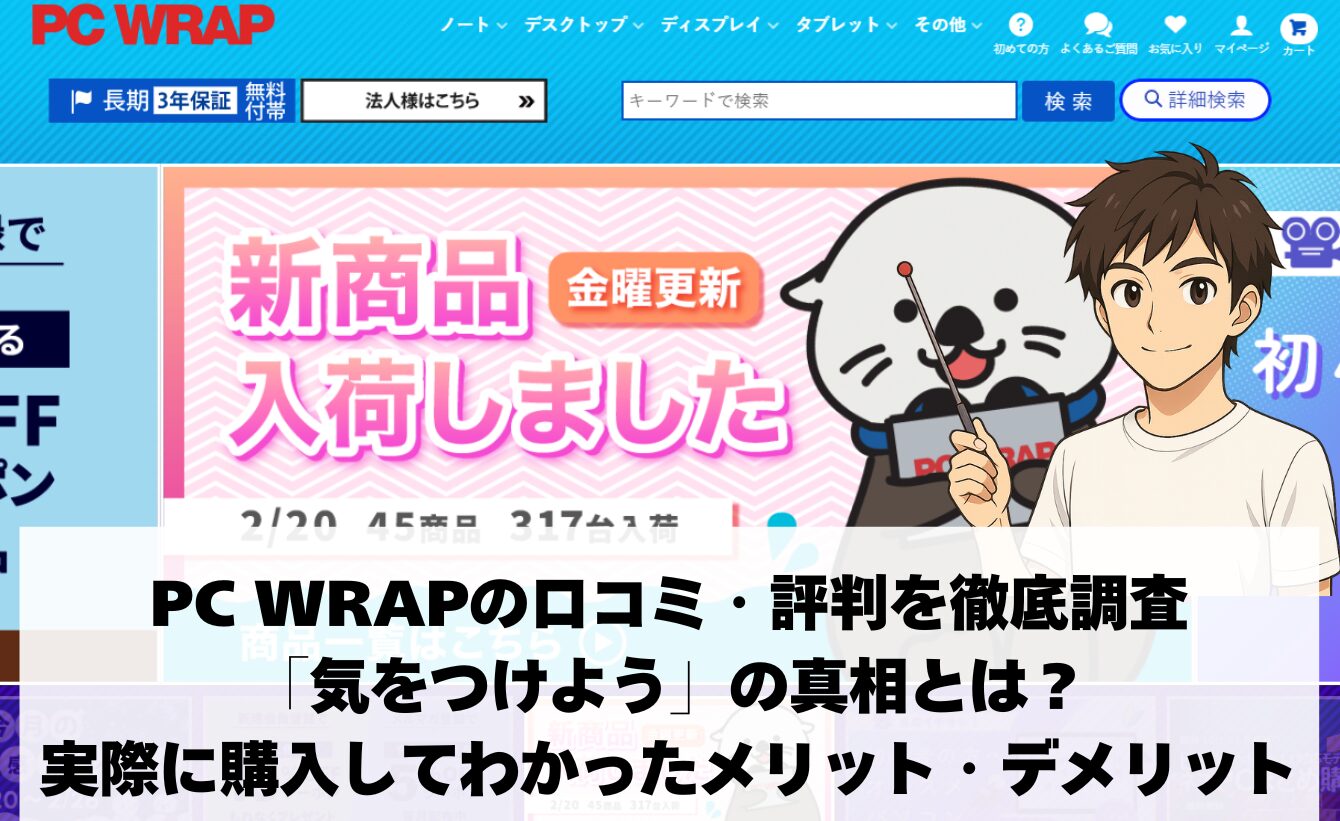 PC WRAPの口コミ・評判を徹底調査「気をつけよう」の真相とメリット・デメリット