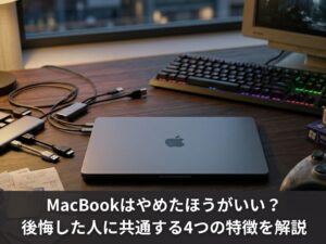 MacBookはやめたほうがいい？後悔した人に共通する4つの特徴を解説