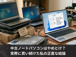 中古ノートパソコンはやめとけ？実際に買い続けた私の正直な結論