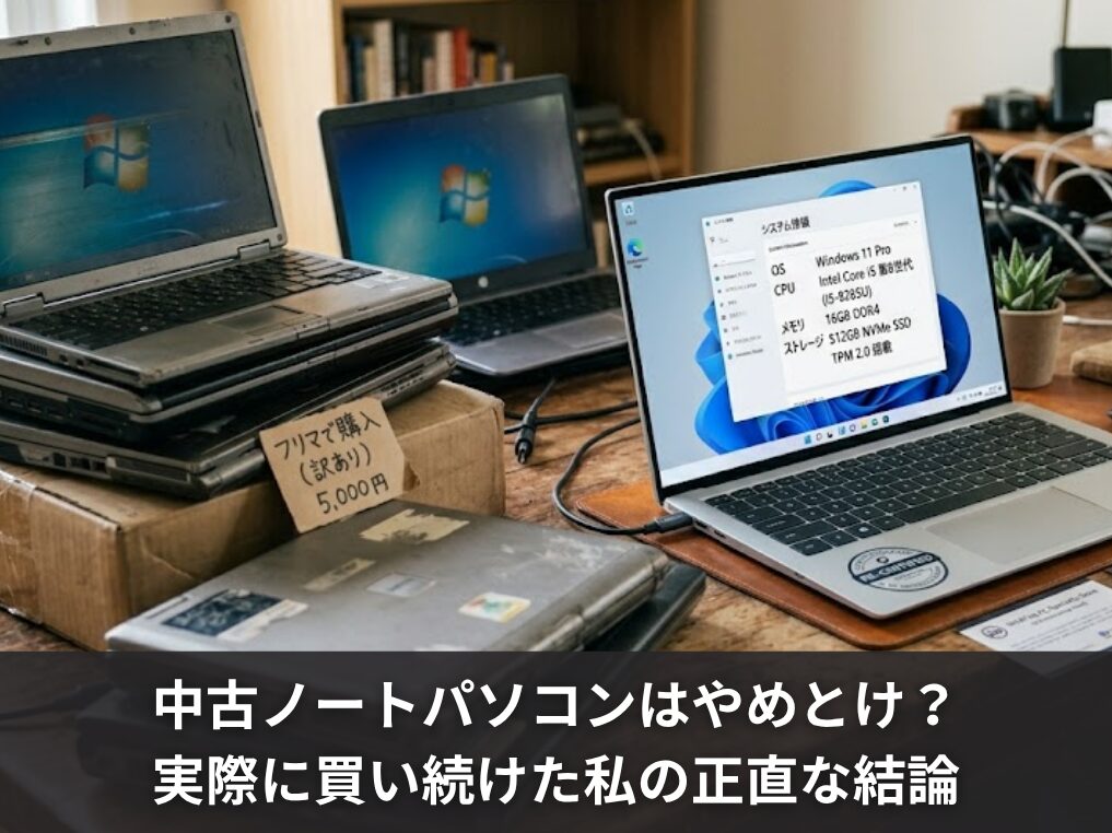 中古ノートパソコンはやめとけ？実際に買い続けた私の正直な結論