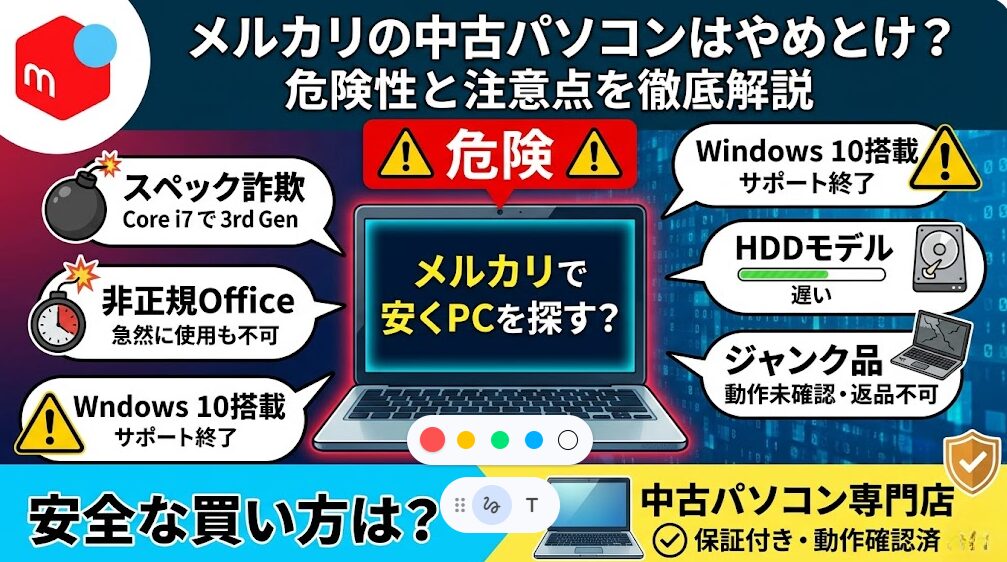 メルカリの中古パソコンはやめとけ？危険性と注意点を徹底解説