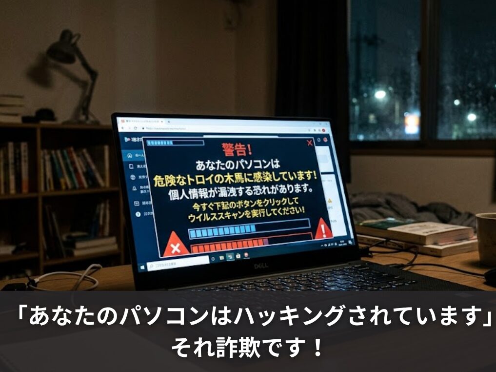 「あなたのパソコンはハッキングされています」それ詐欺です！