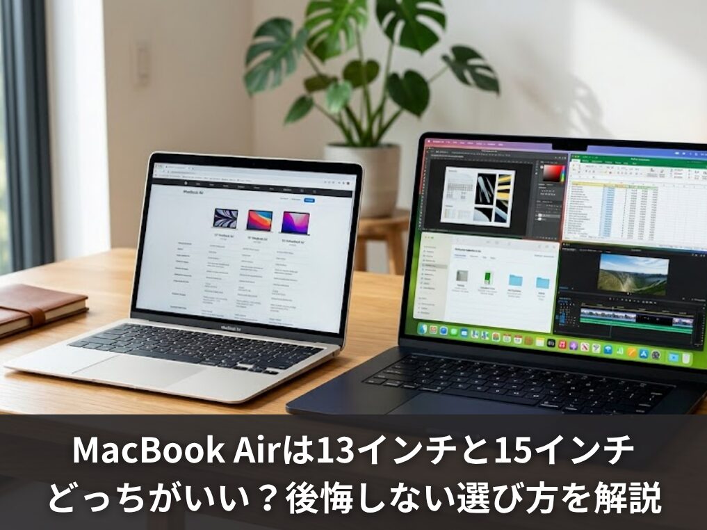 MacBook Airは13インチと15インチどっちがいい?後悔しない選び方を解説