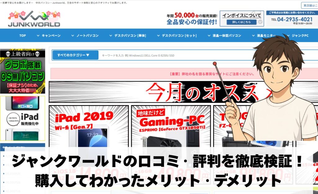 ジャンクワールドの口コミ・評判を徹底検証！購入してわかったメリット・デメリット