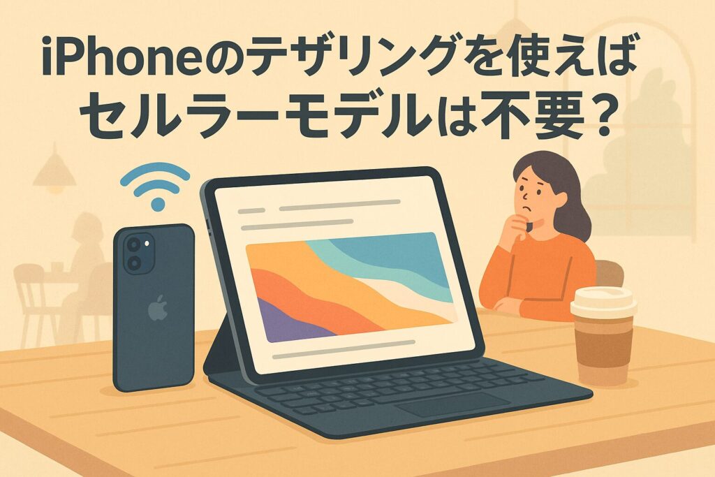 iPhoneのテザリングでセルラーモデルは不要？