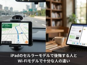 iPadのセルラーモデルで後悔する人とWi-Fiモデルで十分な人の違い