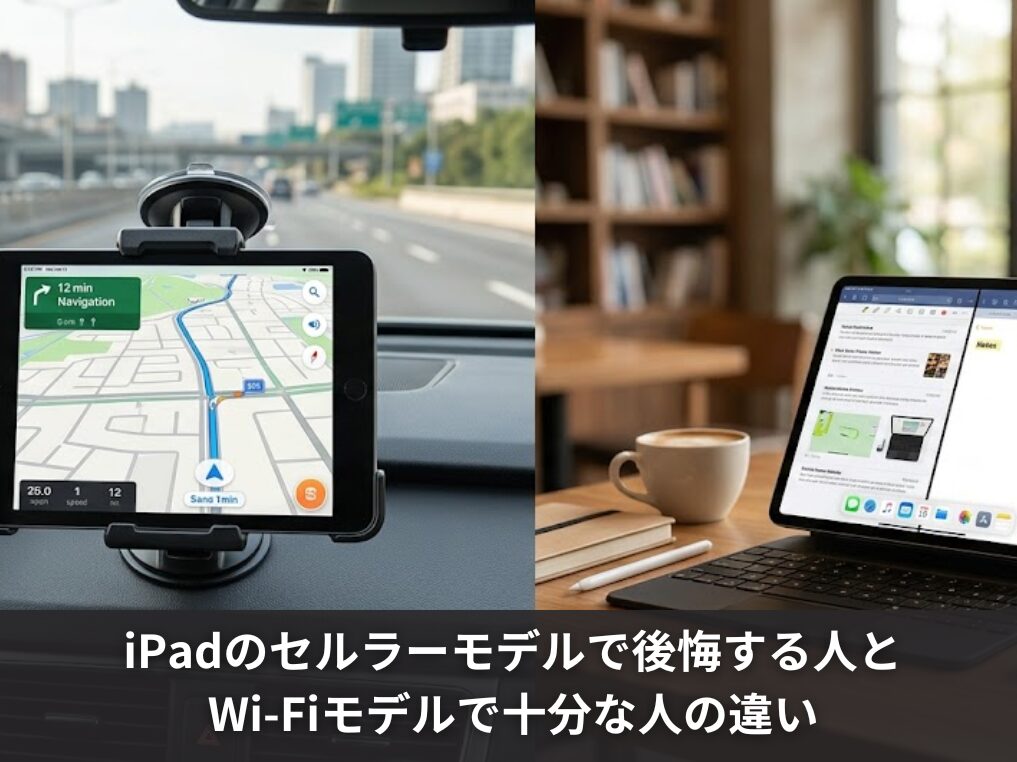 iPadのセルラーモデルで後悔する人とWi-Fiモデルで十分な人の違い