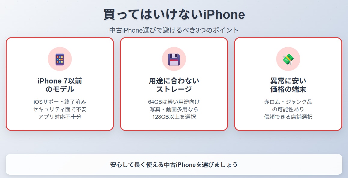 買ってはいけないiPhone