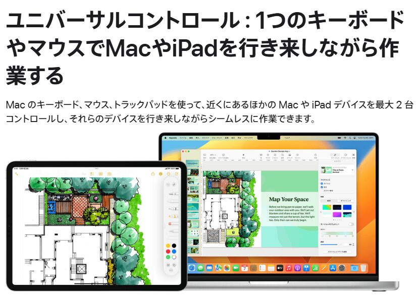 ユニバーサルコントロールの活用法