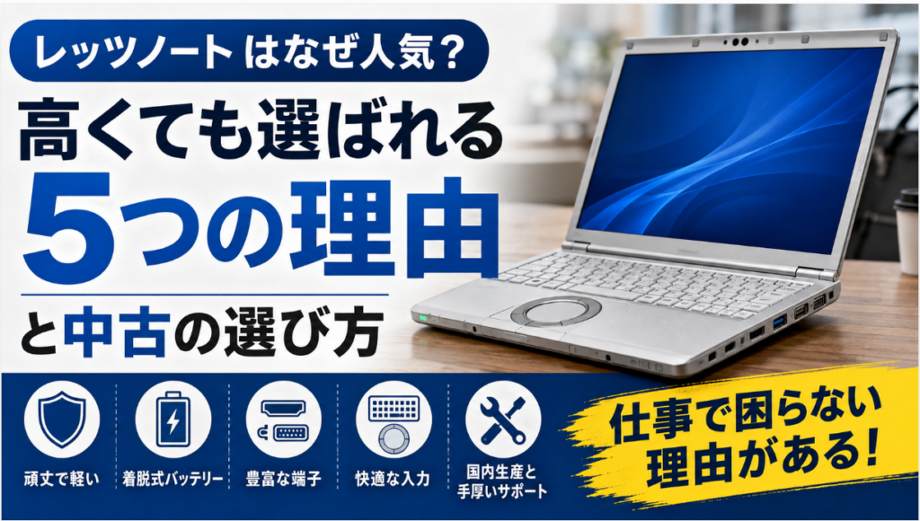 レッツノートはなぜ人気？高くても選ばれる5つの理由と中古の選び方