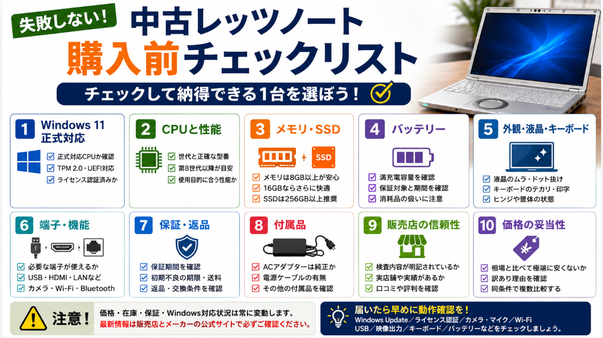 中古レッツノートはどこで買うべき?
