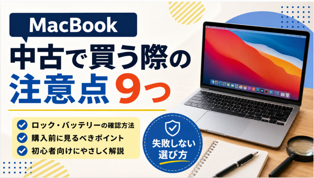 MacBookを中古で買う際の注意点9つ｜ロック・バッテリーの確認方法