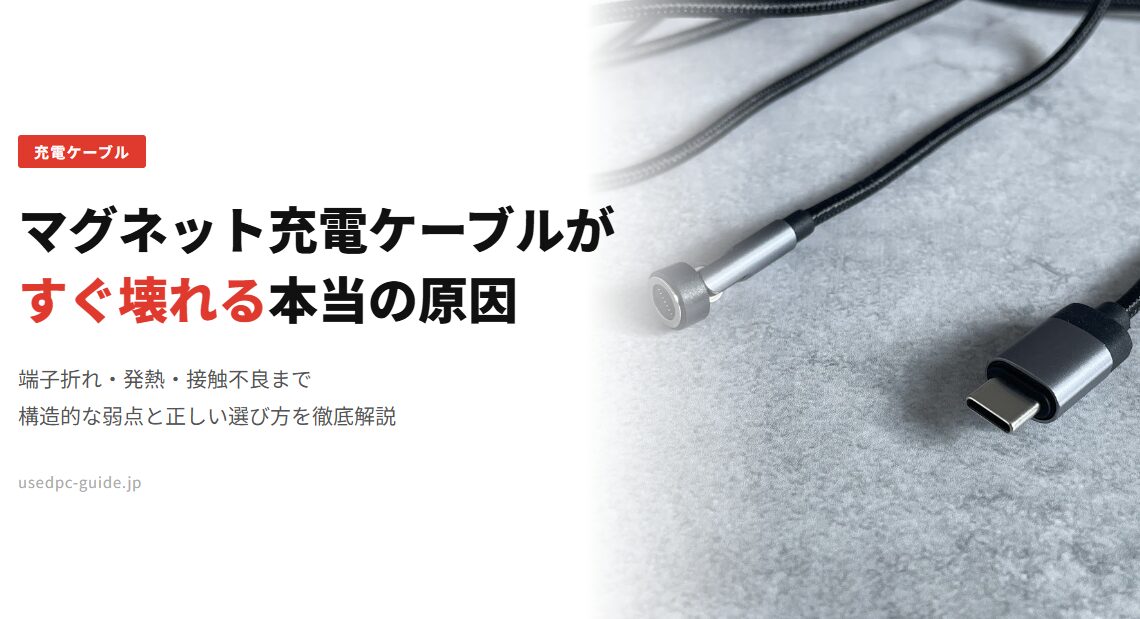 マグネットの充電ケーブルがすぐ壊れる原因と対策・選び方まとめ