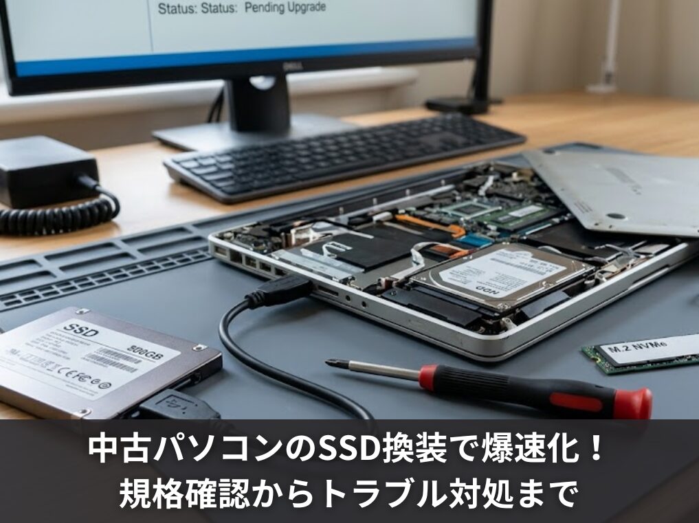 中古パソコンのSSD換装で爆速化！規格確認からトラブル対処まで