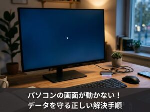 パソコンの画面が動かない！データを守る正しい解決手順