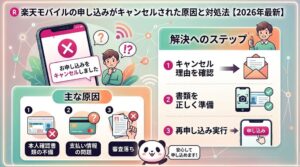 楽天モバイルの申し込みがキャンセルされた原因と対処法