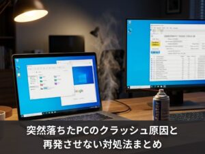 突然落ちたPCのクラッシュ原因と再発させない対処法まとめ