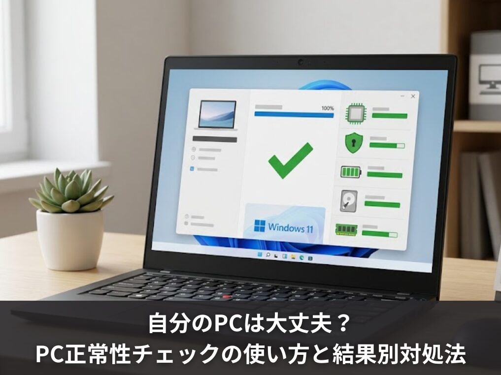 自分のPCは大丈夫？PC正常性チェックの使い方と結果別対処法