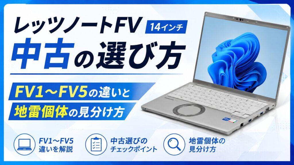 レッツノートFV(14インチ)中古の選び方｜FV1〜FV5の違いと地雷個体の見分け方