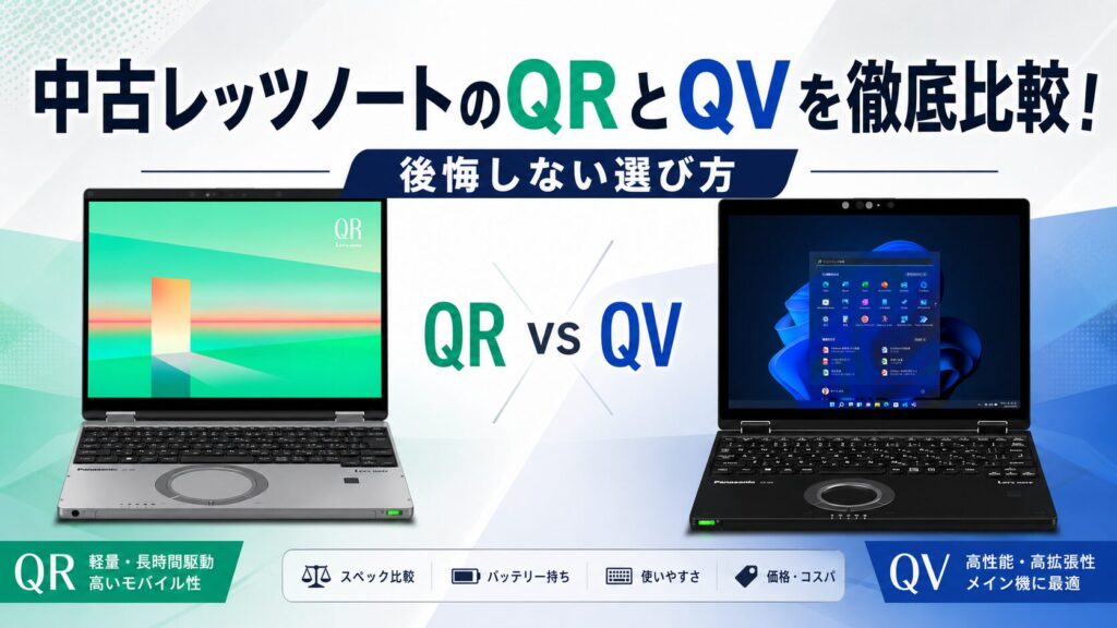 中古レッツノートのQRとQVを徹底比較！後悔しない選び方
