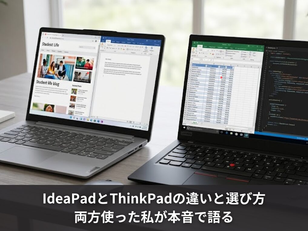 IdeaPadとThinkPadの違いと選び方両方使った私が本音で語る