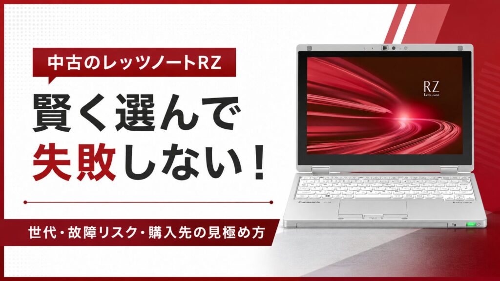 【後悔回避】中古レッツノートRZの選び方｜世代・故障・購入先の見極め方