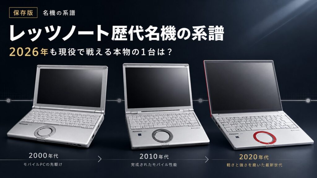 レッツノート歴代名機の系譜｜2026年も現役で戦える本物の1台は？