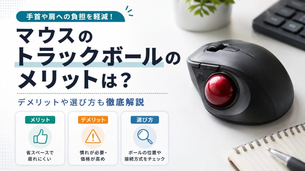 マウスのトラックボールのメリットは？デメリットや選び方も徹底解説