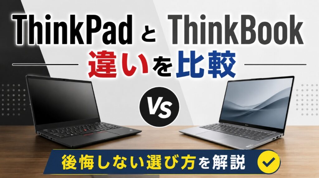 ThinkPadとThinkBookの違いを比較【後悔しない選び方を解説】