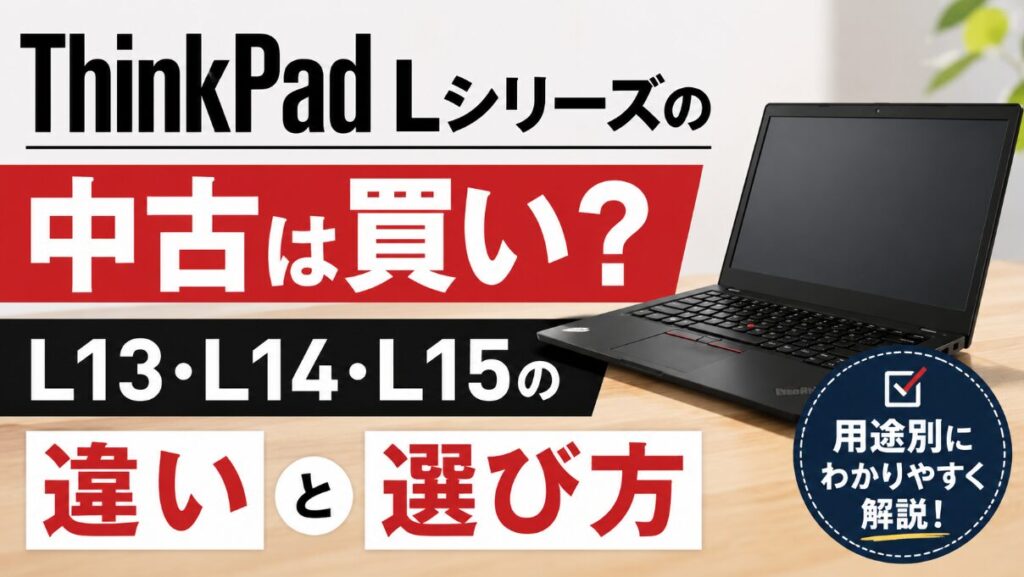 ThinkPad Lシリーズの中古は買い？L13・L14・L15の違いと選び方