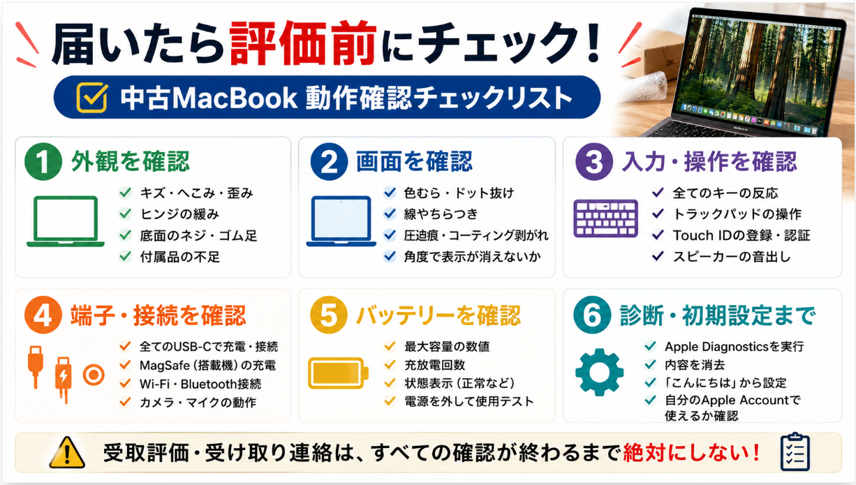 届いたら評価前に検査する