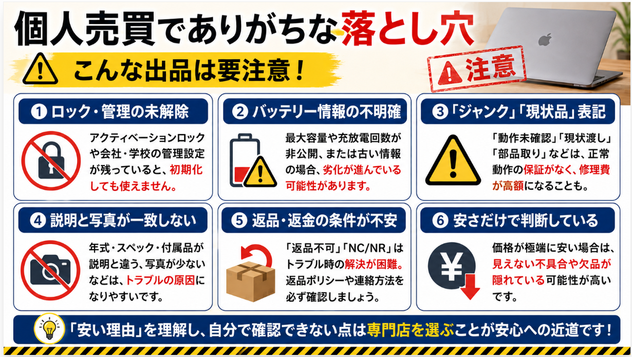 メルカリで注意するリスク