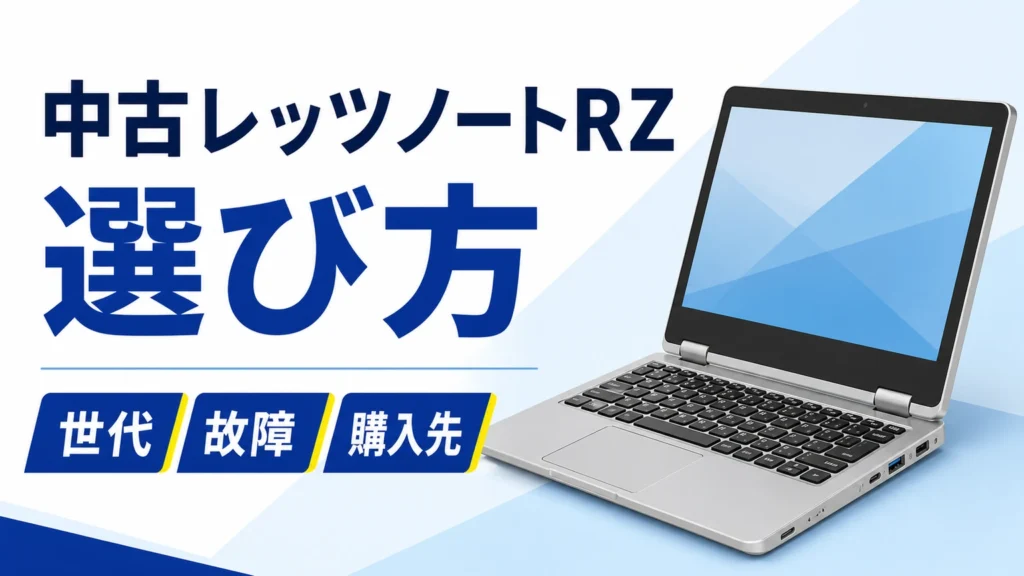 中古レッツノートRZの世代・故障・購入先を確認する選び方ガイド