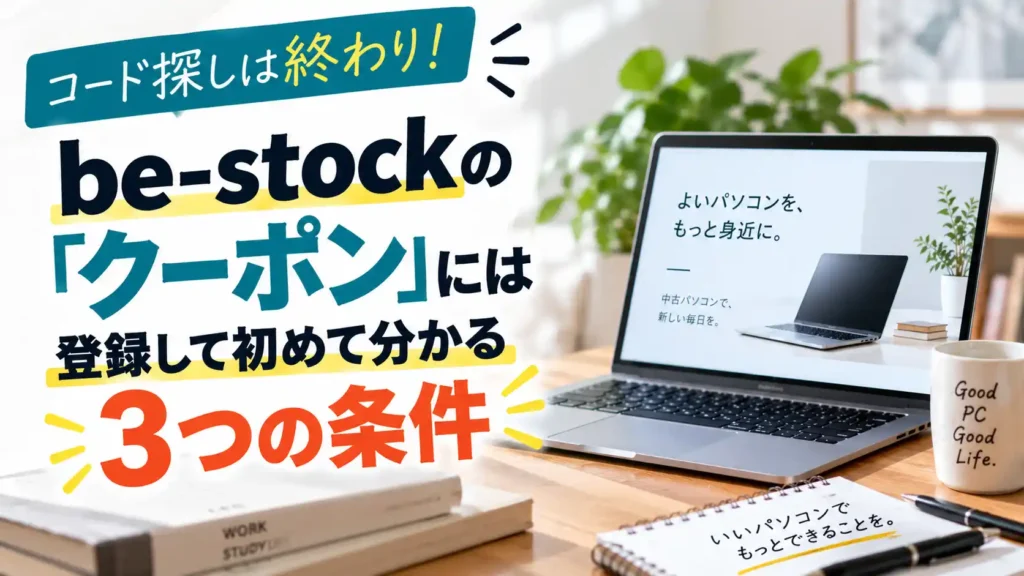 be-stockのクーポンには登録して初めて分かる3つの条件があることを示したアイキャッチ画像