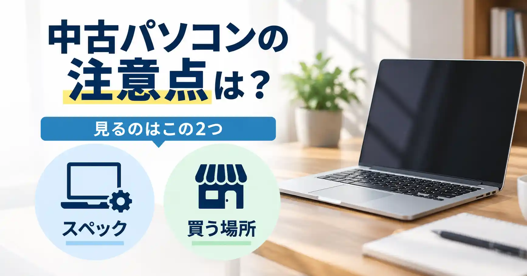 中古パソコンの注意点は?見るのはスペックと買う場所の2つ
