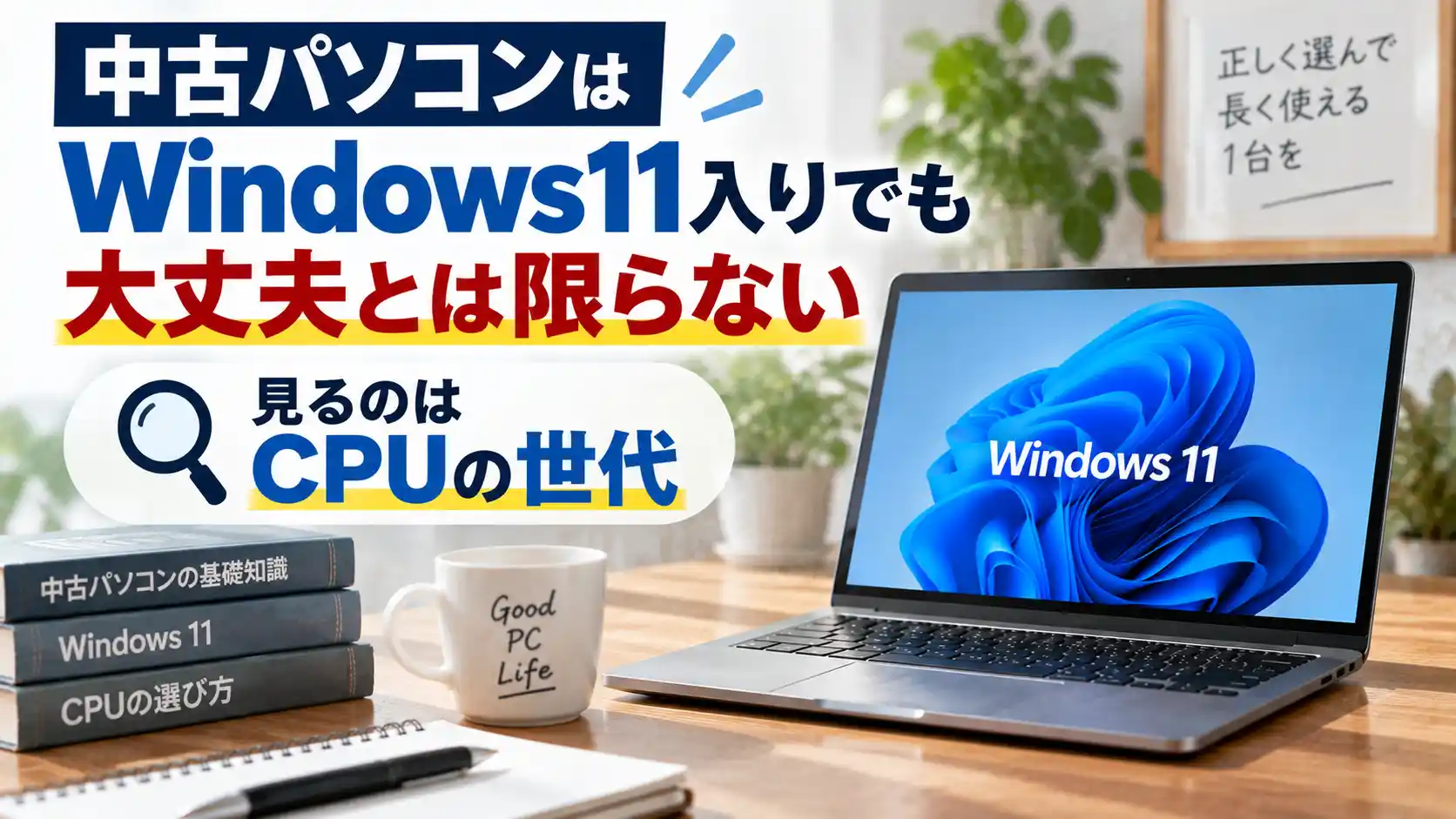 中古パソコンはWindows11入りでも大丈夫とは限らない:見るのはCPUの世代