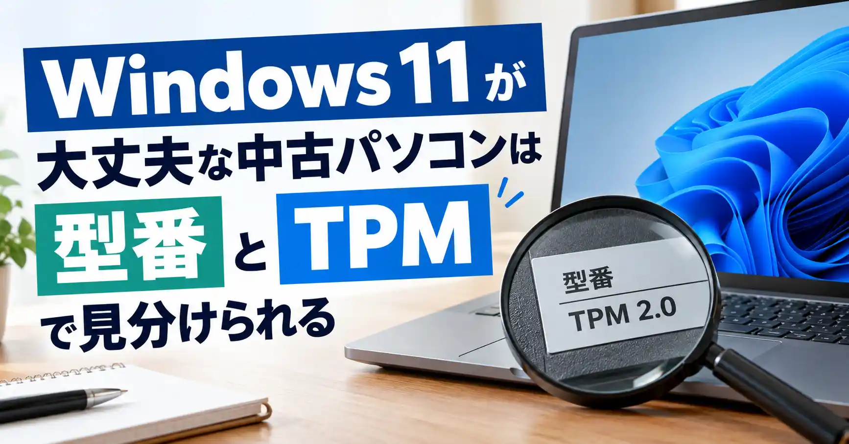 Windows11が大丈夫な中古パソコンは型番とTPMで見分けられる