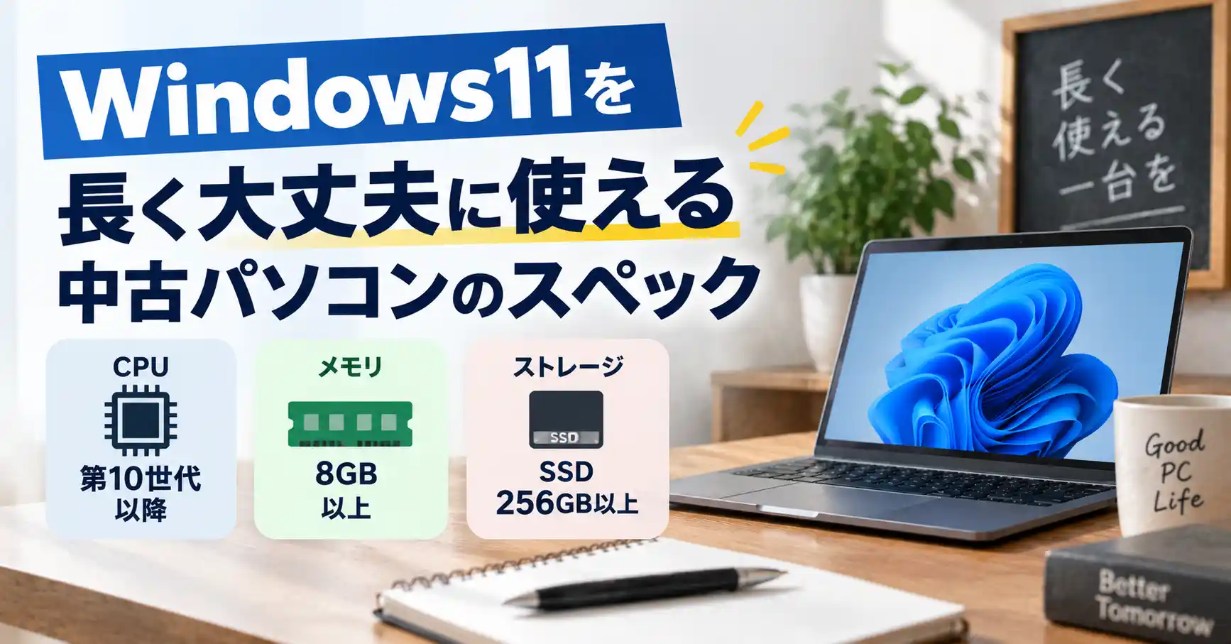 Windows11を長く大丈夫に使える中古パソコンのスペック