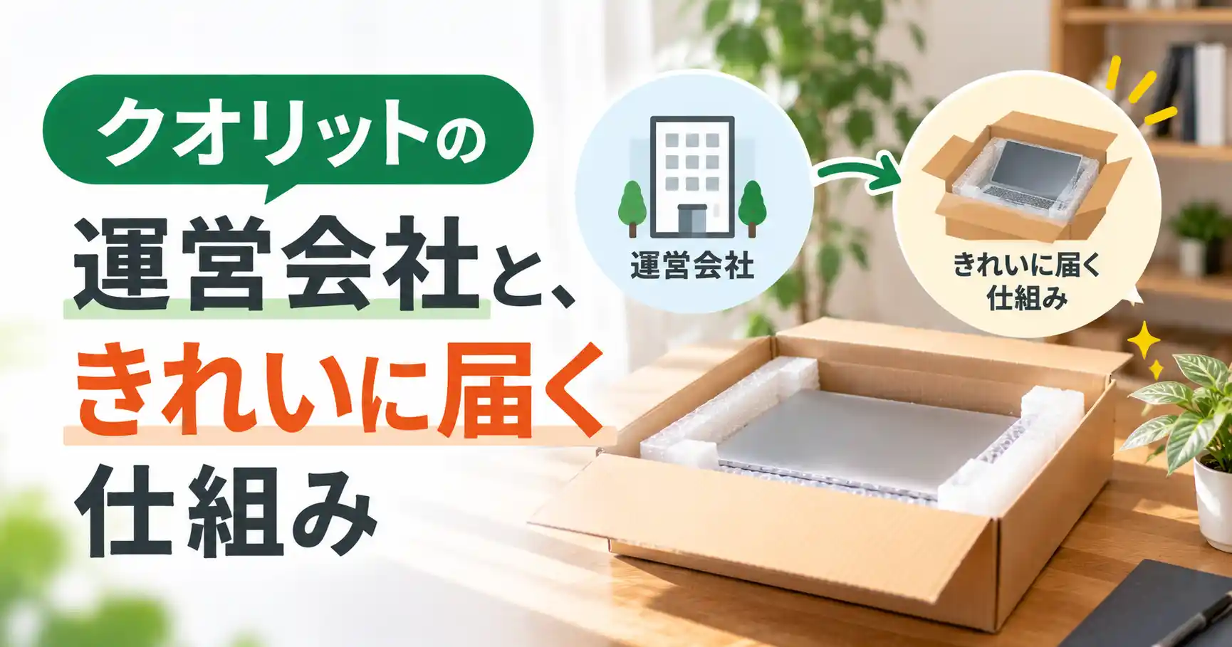クオリットの運営会社と、きれいに届く仕組み