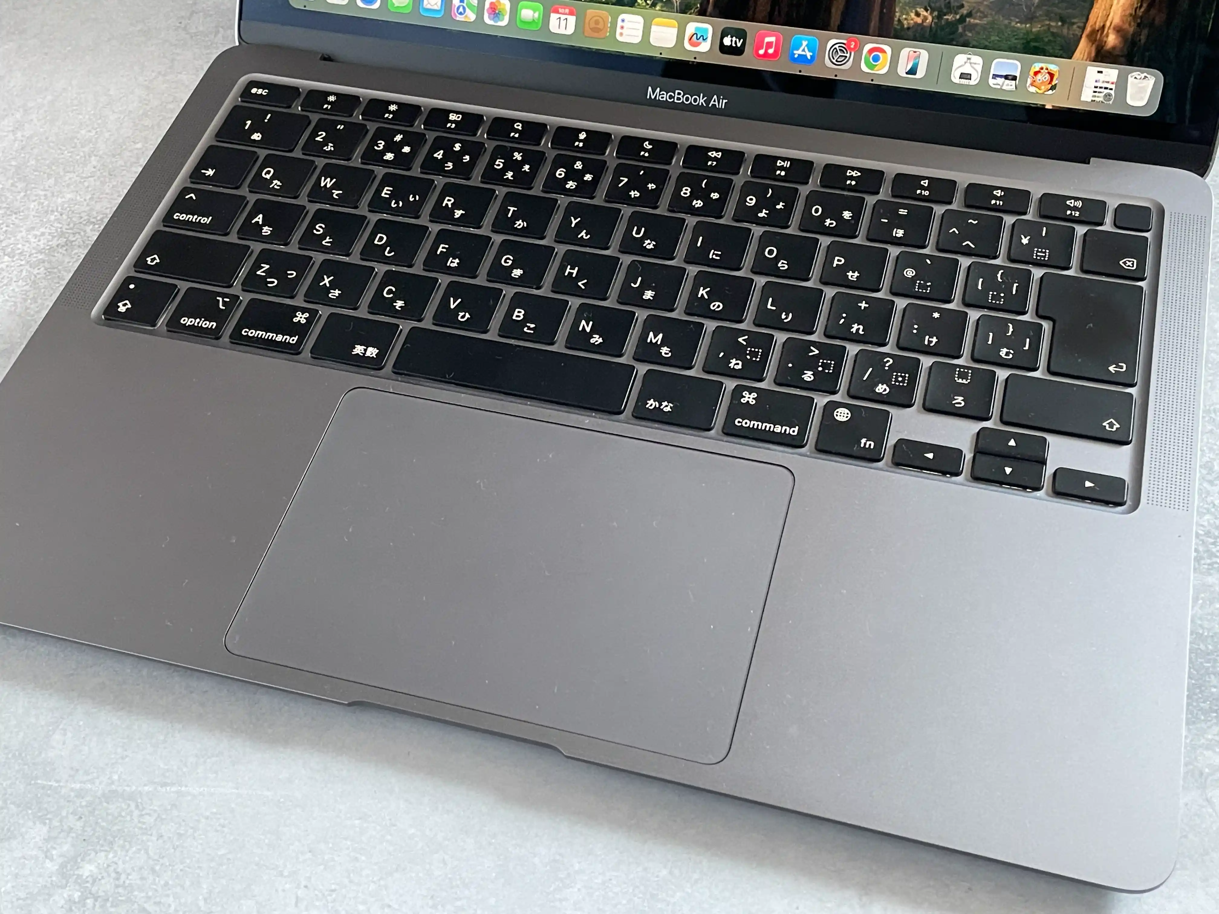 中古MacBook Air M1のJIS配列キーボードのかな刻印