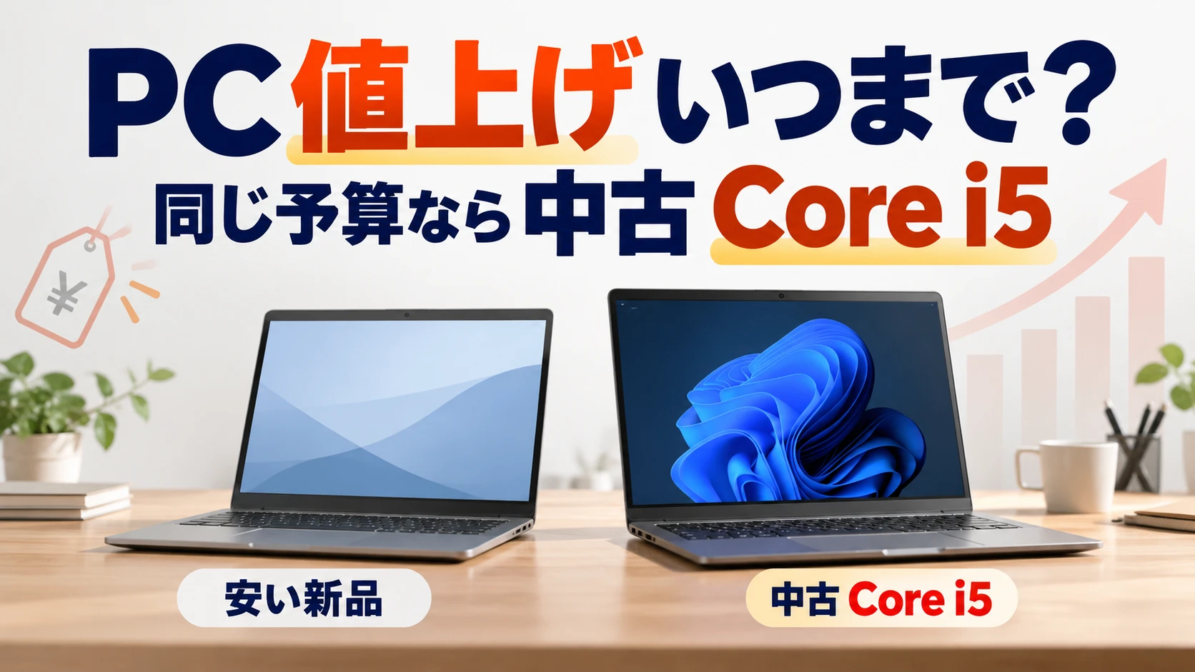 パソコンの値上げはいつまで続くの?安い新品と同じ予算なら中古はCore i5